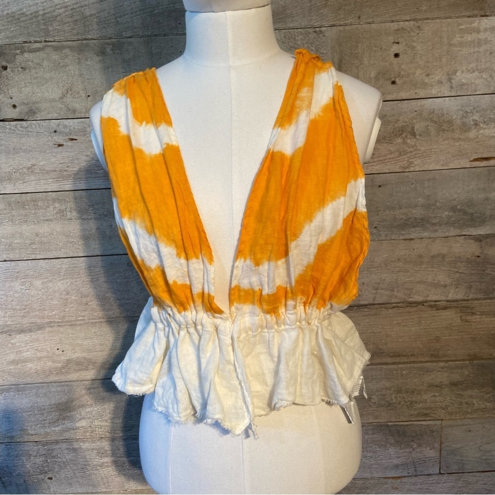 BNWT Zara women’s‎ tie dye boho summer  tie up top in size small